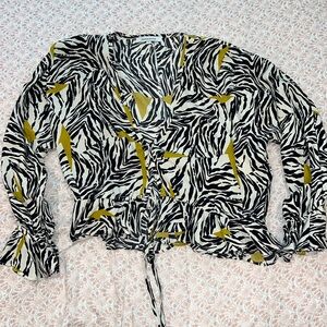 Crop Zebra Colored Blouse